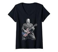 Women's William Howard TAFT Guitar V-Neck T-Shirt
