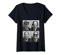 Womens William Howard TAFT Portrait V-Neck T-Shirt