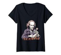 Women's William Shakespeare to Be Or Not to Be V-Neck T-Shirt