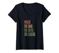 Womens WILLIS the Man the Myth the Legend | Myth Legend Name - V-Neck T-Shirt