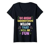 Womens Willow Personalized Women's Gift Custom Willow V-Neck T-Shirt