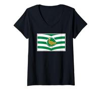 Womens WILTSHIRE COUNTY FLAG SOUTH WEST ENGLAND V-Neck T-Shirt