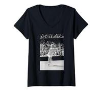Womens Wimbledon Tennis Boris Becker At The Men's Final 1985 V-Neck T-Shirt