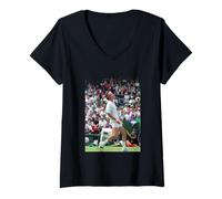 Womens Wimbledon Tennis John McEnroe Losing To Stefan Edberg 1991 V-Neck T-Shirt