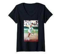 Womens Wimbledon Tennis Martina Navratilova Vs Steffi Graf 1988 V-Neck T-Shirt