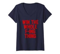 Womens Win The Whole F - ing Thing V-Neck T-Shirt