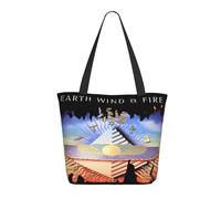 Women's Wind and Fire Pop Band Earth Totebags Outdoor Commuting Shopping Bag Large Capacity Shoulder Bag