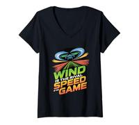 Womens Wind is Rival Speed is Game Competitive Drone Racers V-Neck T-Shirt