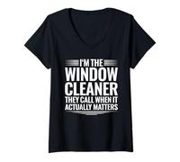 Women's Window Cleaner When It Actually Matters V-Neck T-Shirt