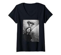 Women's Windowlicker Era Aphex Twin Portrait by Andy Willsher V-Neck T-Shirt