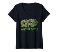 Women's Windsor Castle T-Shirt V-Neck T-Shirt