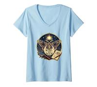 Women's Wing ID Hour Moth Watching Night Insect Survey V-Neck T-Shirt