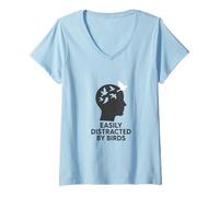 Womens Wings And Wild Wonders Birding Bird Watching V-Neck T-Shirt