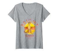 Womens Wings of Fire Bright Like Sunny V-Neck T-Shirt