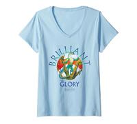 Womens Wings of Fire Brilliant Like Glory V-Neck T-Shirt