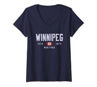 Womens Winnipeg Canada Field/Winnipeg Manitoba Canada V-Neck T-Shirt