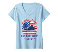 Womens Winsome Sears Virginia Governor Election 2025 Republican VA V-Neck T-Shirt