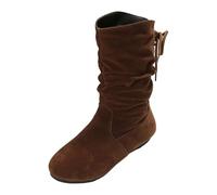 Women's Winter Ankle Boots, Lined Suede Boots, Lace-Up, Flat | Non-slip half boots, classic long shaft slip-on boots, warm winter boots, half-height lace-up boots, 36-43