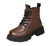 Womens Winter Ankle Boots Waterproof Boots For Women Uk Velvet Faux Leather Soft Bottom Footwear Thickened Breathable Shoes Anti-Slip Wear-Resistant Footwear Cold-Resistant Outdoor Shoes