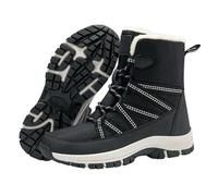 Women's Winter Boots, Lined Snow Boots, Women's Without Zip, Winter Shoes, Flat Non-Slip Outsole, Snow Boots, Laces, Thermal Boots, Outdoor Hiking Boots, Ski Boots, black, 5 UK