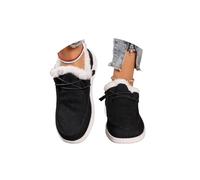 Womens Winter Boots Slip On Lightweight Snow Warm Fur Lined Ankle Booties | Slip-on Non-slip Walking Snow Shoes for Cold Weather Outdoor Indoor Ankle Boots, Insulated Fur-lined Snow Boot Keep Feet Warm