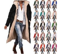 Women's Winter Coat Longline Hooded Quilted Jacket Ladies Fleece Lined Tops | Double Faced Warm Windproof Waterproof Coat Long Sleeve Fleece Lined Padded Parkas with Pockets for Cold Weather Outwear