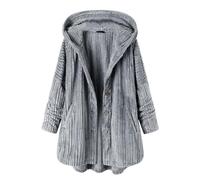 Womens Winter Coats, Gothic Clothes for Women, Nice Long Sleeve Winter Windbreaker College Warm Oversized Button Down Outwear Womans Solid Color