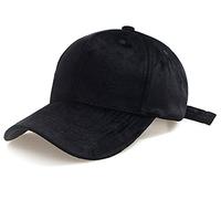 Women's Winter Fall Classic Style Velvet Baseball Cap 6 Panel Fashionable Adjustable Sports Hat for Women, 11-Black, One Size