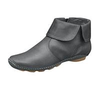 Women's Winter Fashion Ankle Boots Flat Round Toe Zip Up Pleated Comfortable Casual Footwear (Grey, 4.5)