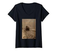 Womens Winter - Fifth Avenue by Alfred Stieglitz V-Neck T-Shirt