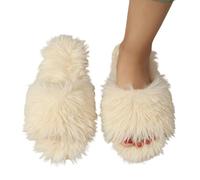 Women's Winter Fleece Slippers Indoor Cozy Home Shoes With Sole For Ultimate Comfort And Warmth Gifts The Older Women Women'S Grey Fluffy Ladies