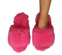 Women's Winter Fleece Slippers Indoor Cozy Home Shoes With Sole For Ultimate Comfort And Warmth Gifts The Older Women Women'S Grey Fluffy Ladies
