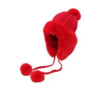 Women's winter hat with ear flaps, warm fur hat, ski trapper hat