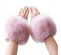 Women's Winter Imitation Hand Cuff Sleeves With Thickened Like Plush Warm Windproof Wrist Protectors Workout Skiing Running Sports Party Daily Life (Light Violet, One Size)