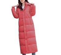 Womens Winter Lightweight Jacket Quilted Outdoor Open Front Puffer Jackets Body Warmer Longline Thicked Parka Coat Breathable Baggy Outwear 2024 Winter Oufits Ladies Solid Cotton-Padded Trench Coat
