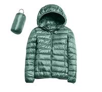 Womens Winter Lightweight Puffer Jacket with Hood Warm Short Packable Women Quilted Jacket Transitional Padded Down Jacket for Ladies Lined for Hiking Travel Plus Size Thin Jacket Down Mint Green