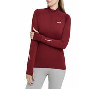 TCA Women's Winter Run Half-Zip Long Sleeve Running Reflective Training Workout Outdoor Athletic Top - Cabernet, M