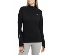 TCA Women's Winter Run Half-Zip Long Sleeve Running Reflective Training Workout Outdoor Athletic Top - Black, XS