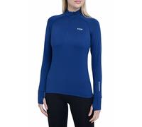 TCA Women's Winter Run Half-Zip Long Sleeve Running Reflective Training Workout Outdoor Athletic Top - Blueprint, L