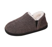 Women's Winter Slippers Ladies Fashion Insulated Suede Flat Bottom Closed Toe Comfortable Indoor Outdoor Shoes (Brown, 6)