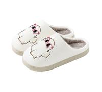 Women's Winter Slippers, Solid Sole, Lined, Closed House Slippers | Cuddly slippers women's fluffy cute cartoon ghost warm boots cuddly cats warmies shoes