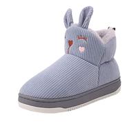 Women's Winter Slippers Warm Plush Lined Hut Boots Winter Boots with Non-Slip Coating Memory Foam Winter Slippers Boots Warm Slippers Non-Slip for Indoor Use, 01 Grey, 37 EU