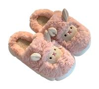 Women's Winter Slippers, Washable Slippers with Footbed, Size 40, Warm | Slippers Flat Soft Sole Winter Slippers Cute Lamb Motif Winter Shoes Foot Bed Cushioning Plush Slippers Outdoor