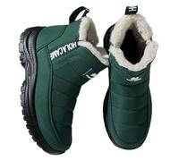 Women's Winter Snow Boots Fleece Lined Warm Pull-On Mid-Calf Boots Non-Slip Sole Outdoor Walking Casual Shoes Lightweight Cozy Autumn Winter size 7