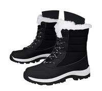 Women's Winter Snow Boots Waterproof Warm Faux Fur Lined Mid-Calf Boots for Women Non-Slip Comfortable Outdoor Hiking Walking Boots Fashion Ladies Winter Footwear UK