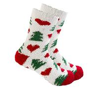 Womens Winter Socks 2024 - Cute Plush Pile Socks Women Christmas Stocking Fillers Knitting Wool Socks Thick Woman Bed Sock For Her Girlfriend Socks Womens Christmas Gifts