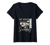 Womens Winter Vacation at Sniardwy V-Neck T-Shirt