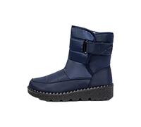 Womens Winter Warm Fur Lined Suede Snow Boots Ladies Wide Fit Round Toe Slip Resistant Work Shoes Petite Plus Size Side Zipper Lace-Up Low-Chunky Heeled Knee High Walking Shoes