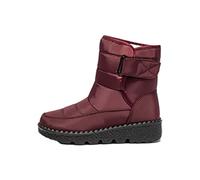 Womens Winter Warm Fur Lined Suede Snow Boots Ladies Wide Fit Round Toe Slip Resistant Work Shoes Petite Plus Size Side Zipper Lace-Up Low-Chunky Heeled Knee High Walking Shoes