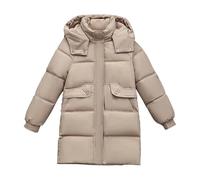 Women's Winter Warm Quilted Jacket Down Coat Women's Fall Winter Loose Thin Live Cap Down Cotton Jacket Female Winter New in The Long Thickened Warm Outwear for Work Outdoor Hiking & (Khaki, XL)